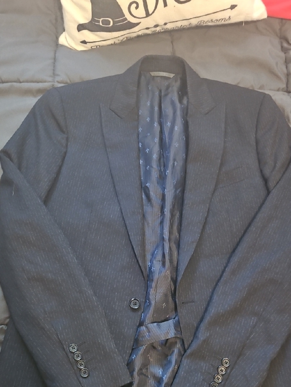 John Varvatos Designer Men's Navy Blazer Sports Coat Jacket Size S Made In Italy